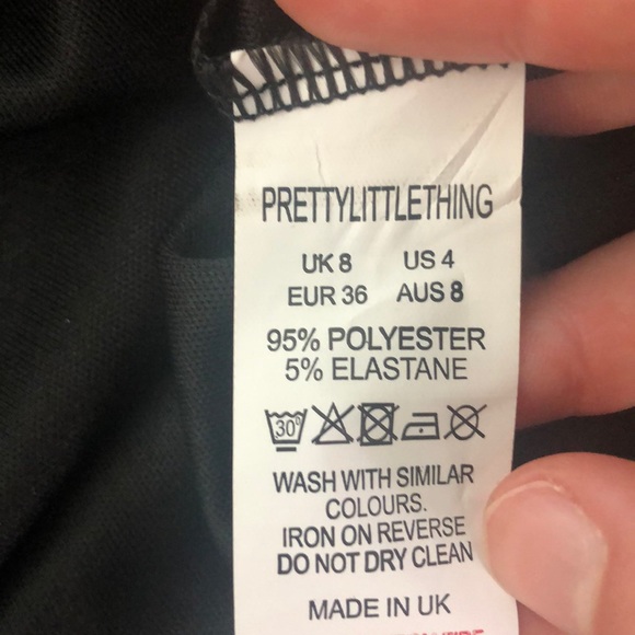 PRETTYLITTLETHING Black Mesh Tie Dye Mini Skirt - Picture 7 of 7